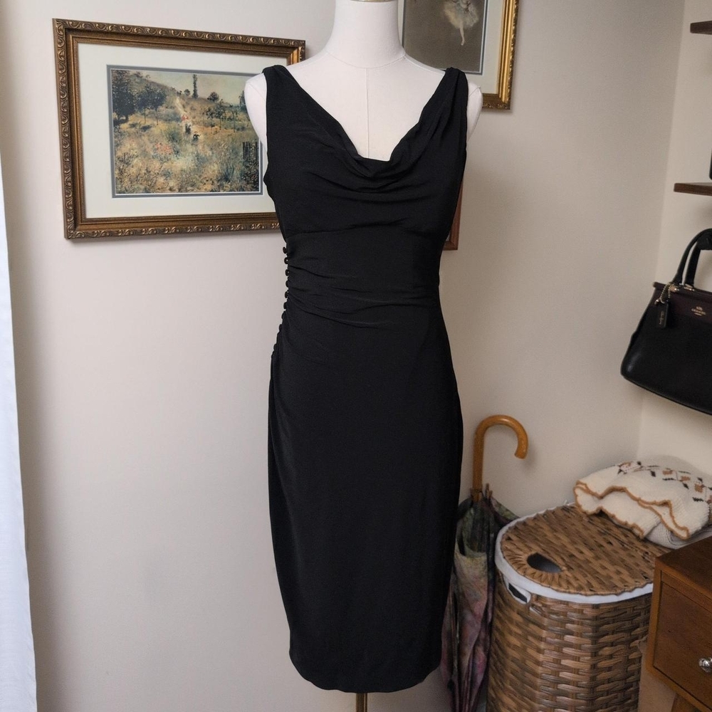 White House Black Market Black Midi Dress